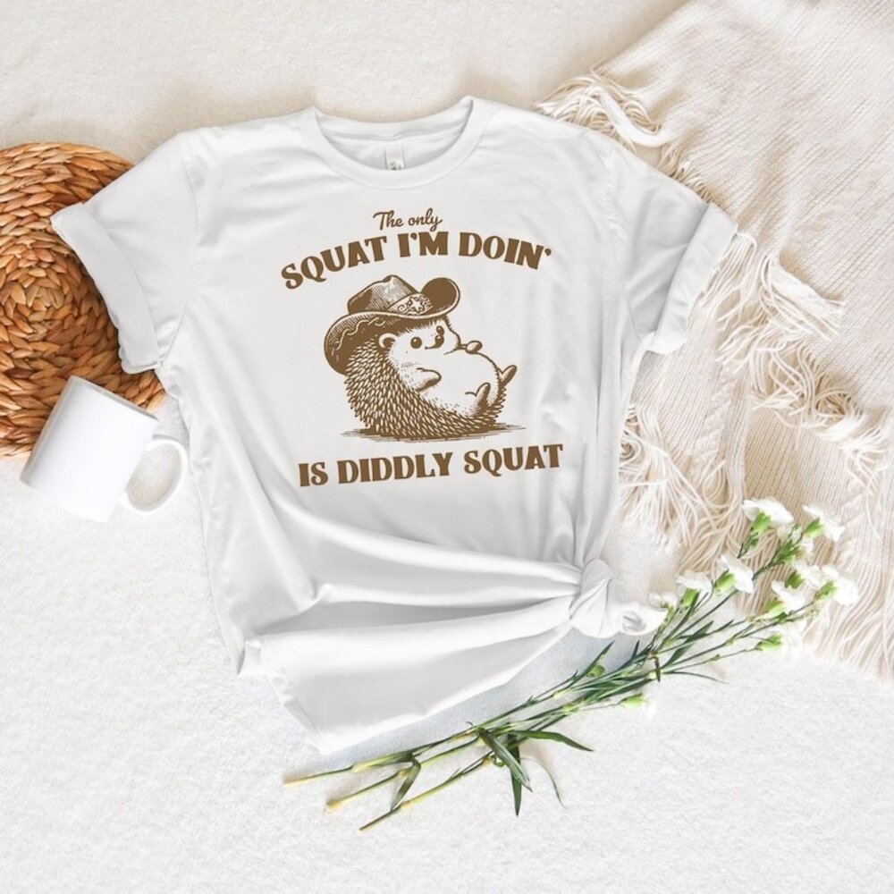 The Only Squat I_m Doing Shirt, Funny Raccoon Tshirt